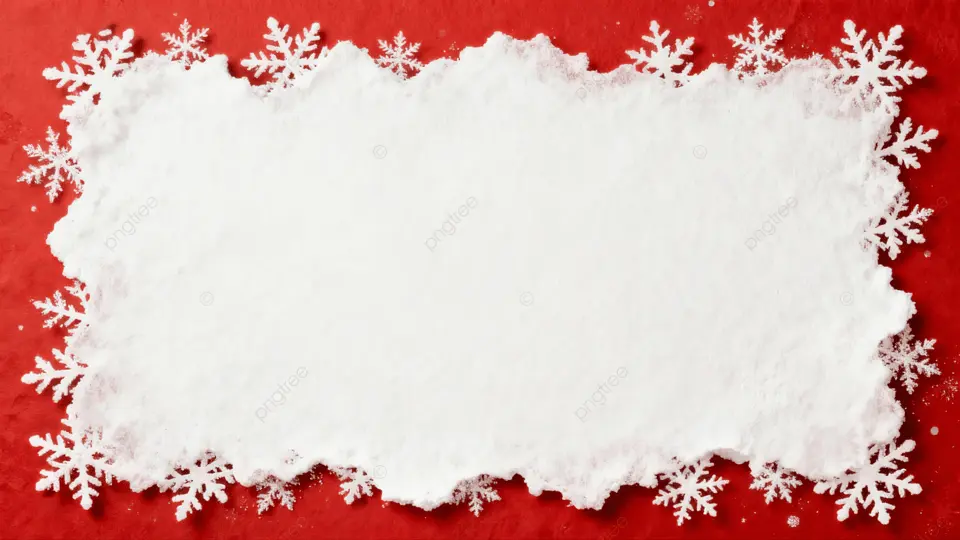 圣诞节白色留白雪花纹背景