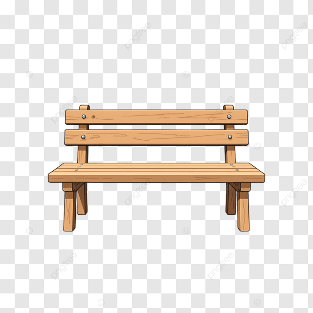木质长椅休闲图