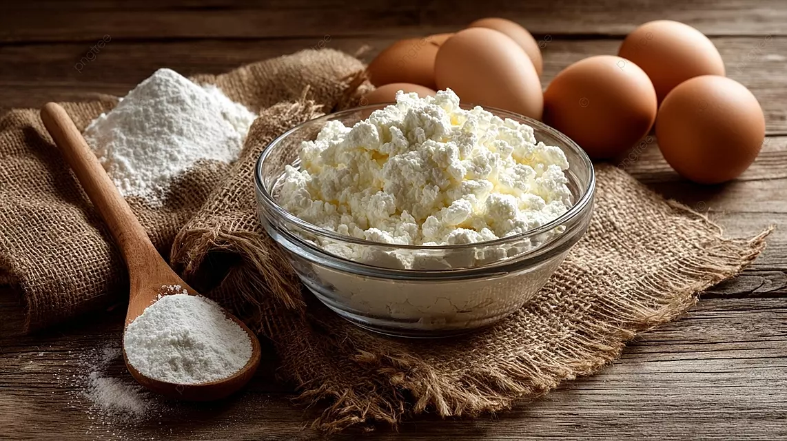 厨房成分排列在木桌上的烘烤