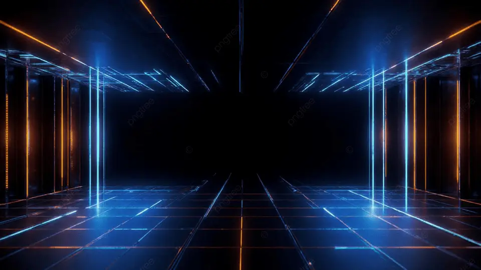 霓虹灯框科幻场景