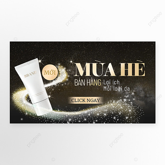 黑金化妆品销售横幅越南语华贵