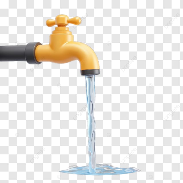黄色水龙头滴水