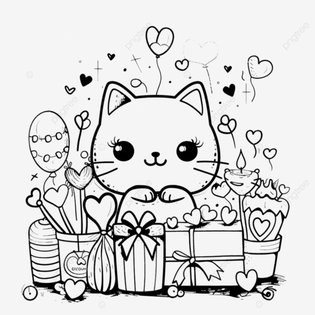 凯蒂猫着色页