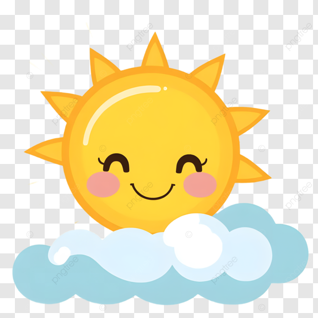 躺云朵的萌趣小太阳