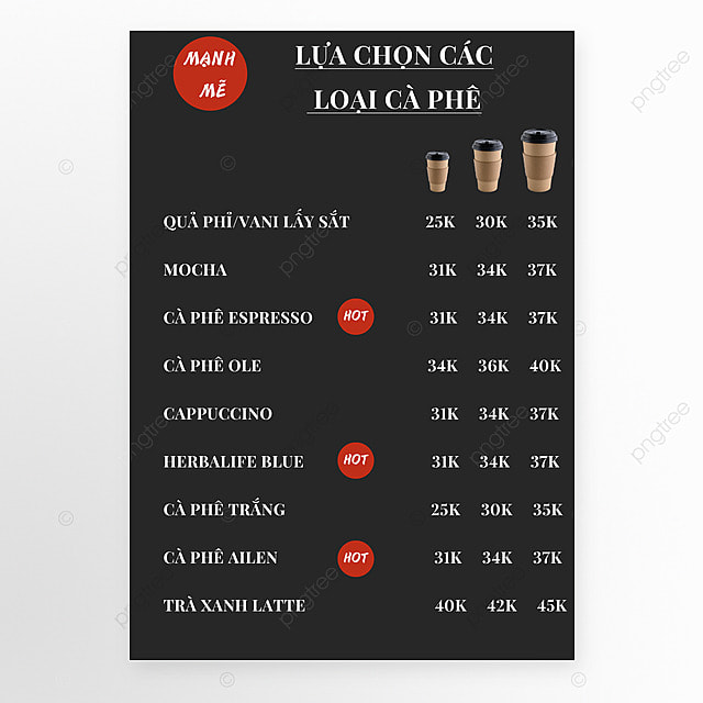 咖啡师特制精选越南语菜单