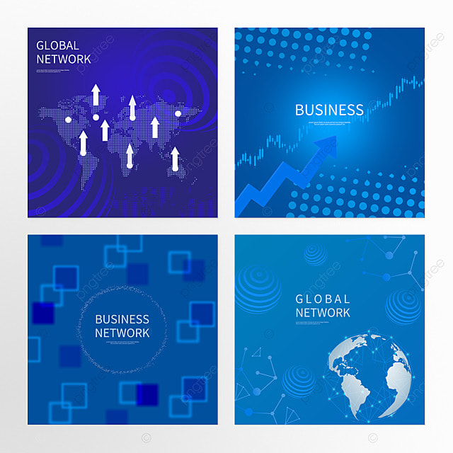 地图几何线条蓝色社交媒体组图