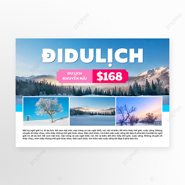 越南旅游宣传传单冬季美景旅行传单