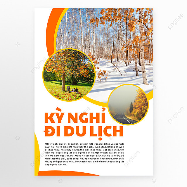 越南旅游宣传传单秋冬景色旅行传单