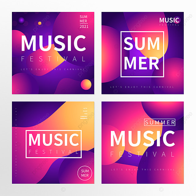 渐变音乐节背景组图模板
