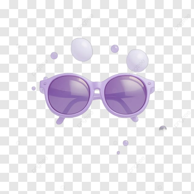 紫色太阳镜悬浮在空中