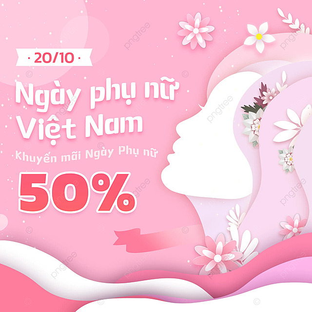 越南妇女节粉色节日社交媒体