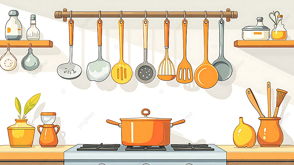 厨房用品挂图