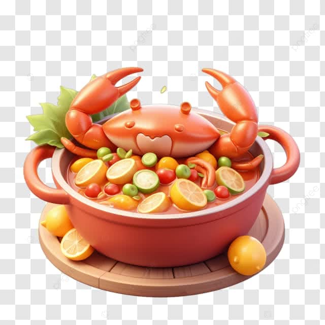 色香味俱全的螃蟹煲汤