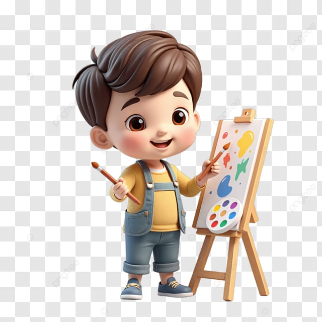 小男孩拿着空白牌子