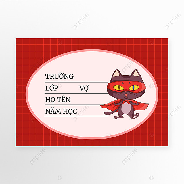 红色标签本越南卡通学校