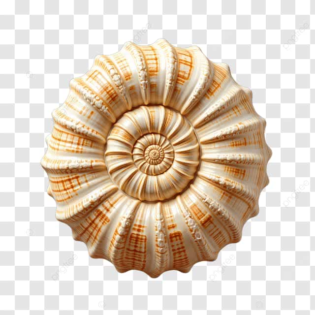 海贝壳螺旋纹理金色调贝壳