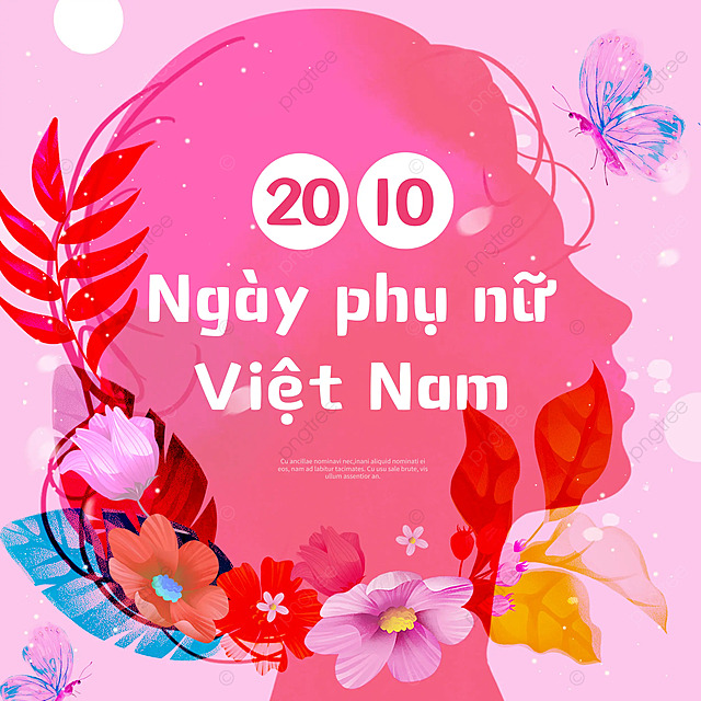 越南妇女节水彩风格粉色节日社交媒体