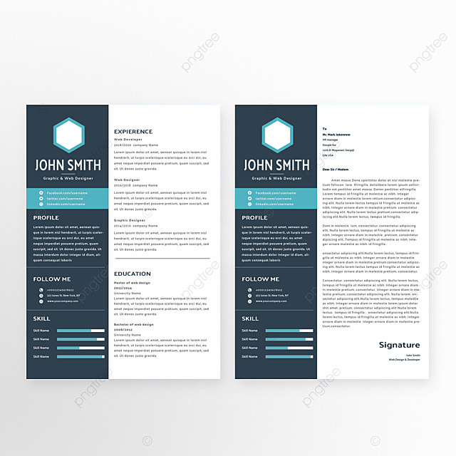 简历企业人事双面履历商务简介