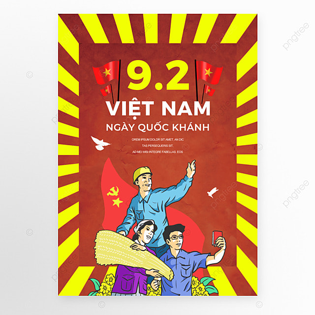 越南劳动人民国庆日节日宣传海报