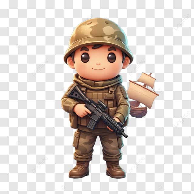 可爱的士兵男孩