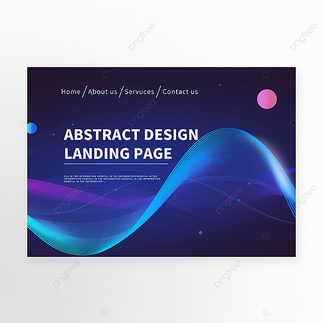 渐变抽象风格简约蓝色光影时尚落地页