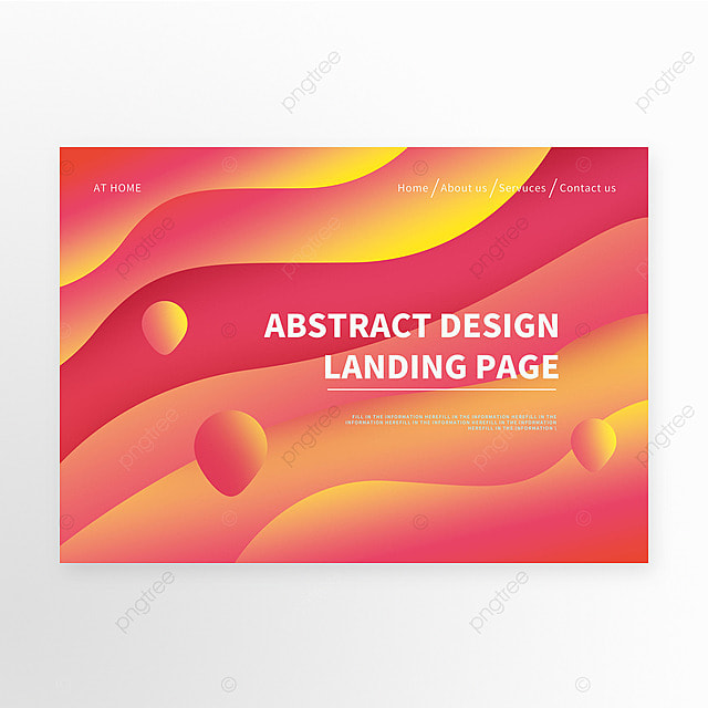 抽象渐变红色简约时尚风格落地页