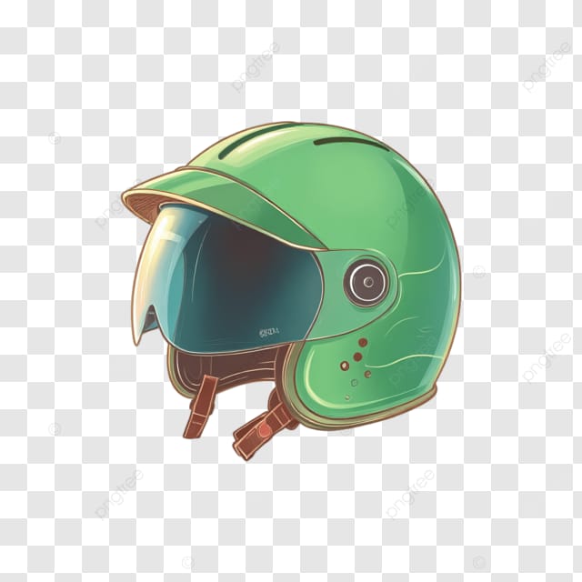 头盔绿色的
