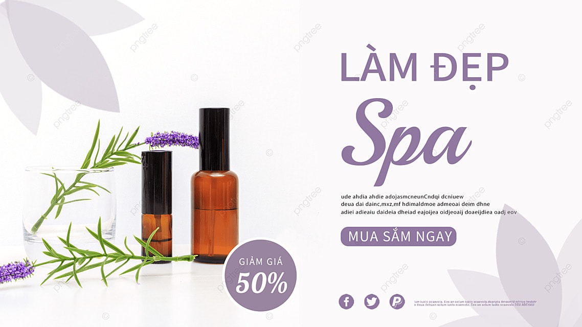 spa美容院按摩护肤简约越南网页横幅广告