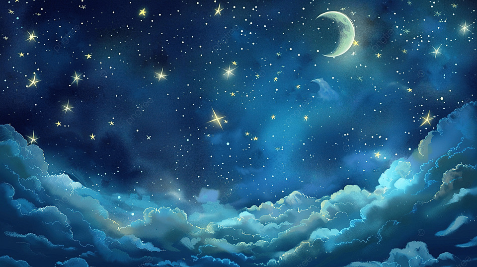 夜晚背景中的星星