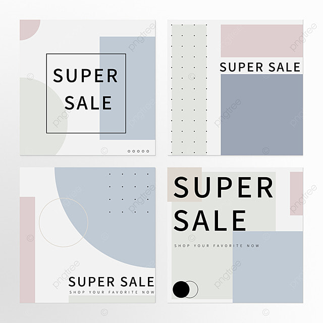 极简社交媒体销售组图模板