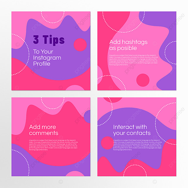 小贴士粉紫色instagram帖子组图