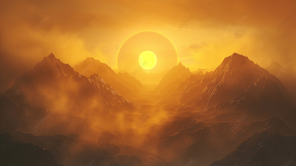 太阳在山上