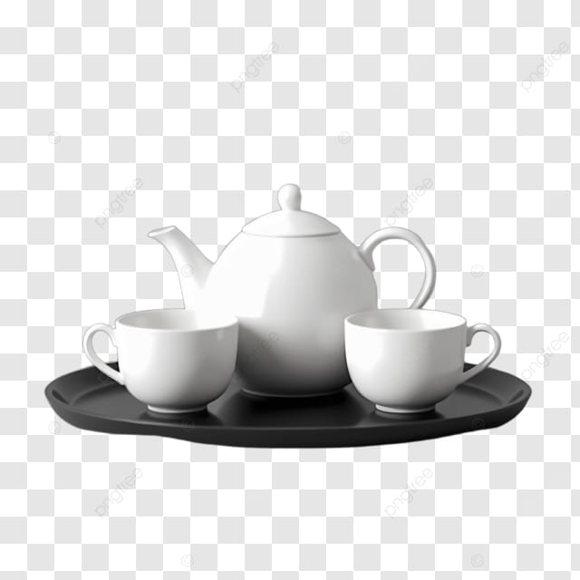 茶具套装茶壶和两个杯子