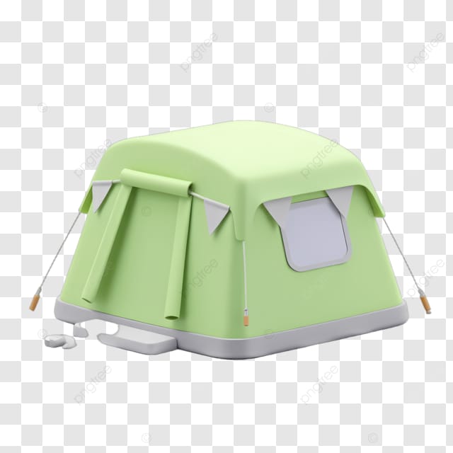 绿色露营帐篷模型