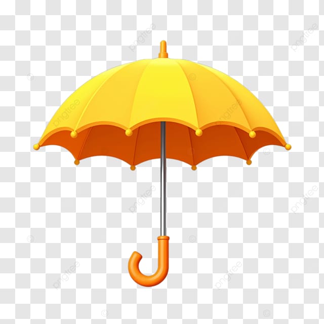 一把打开的黄色伞
