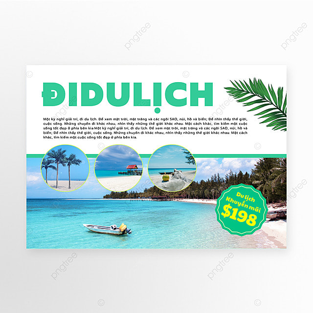 越南旅游宣传传单凉爽海边风光