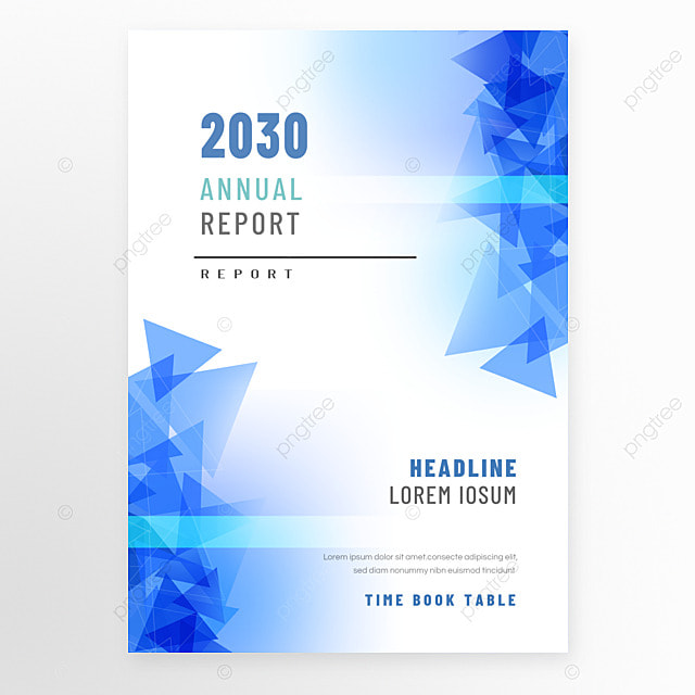 三角渐变商务年终报告传单模板