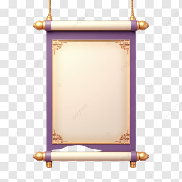 广告牌紫色卷轴图案