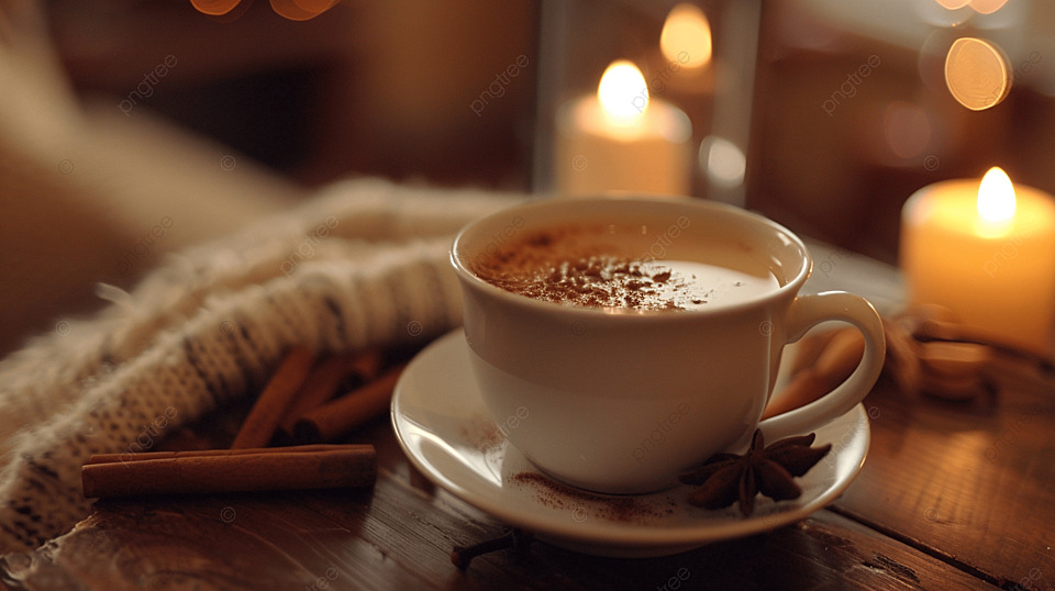 温暖的奶茶与冬季香料