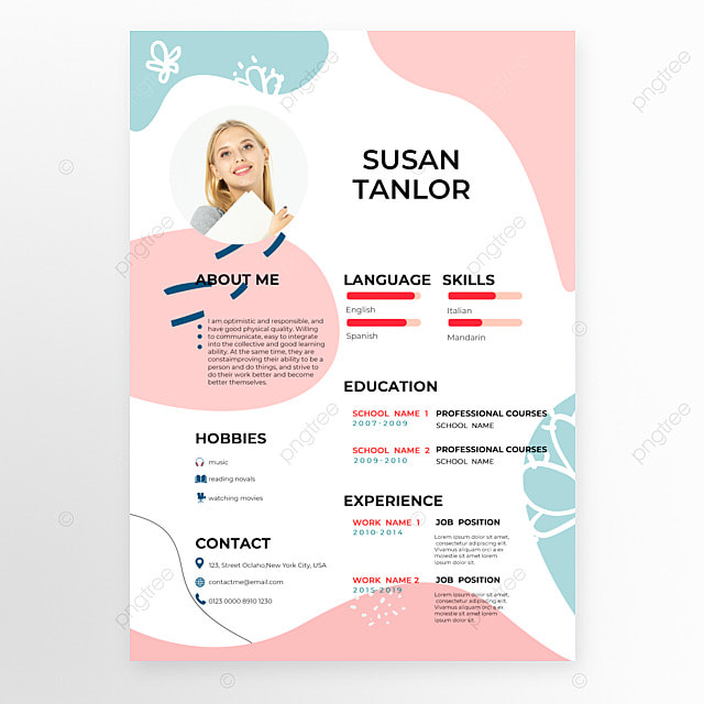 色块个人简历模板