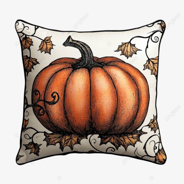 万圣节装饰的异想天开的南瓜枕头
