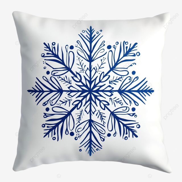 抽象的雪花设计枕头