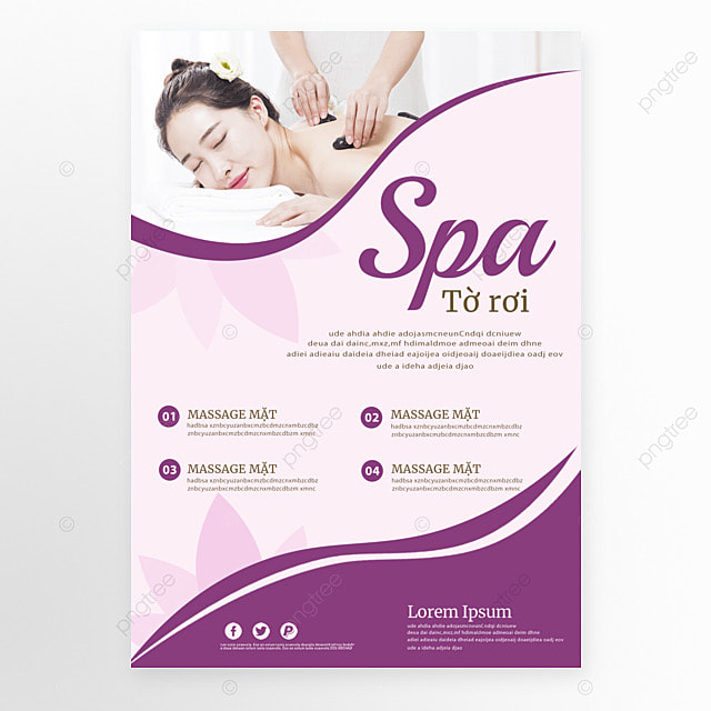 越南语spa美容简约传单