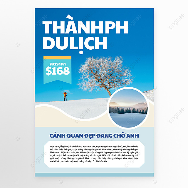 越南旅游宣传传单冬季旅行模版 向量