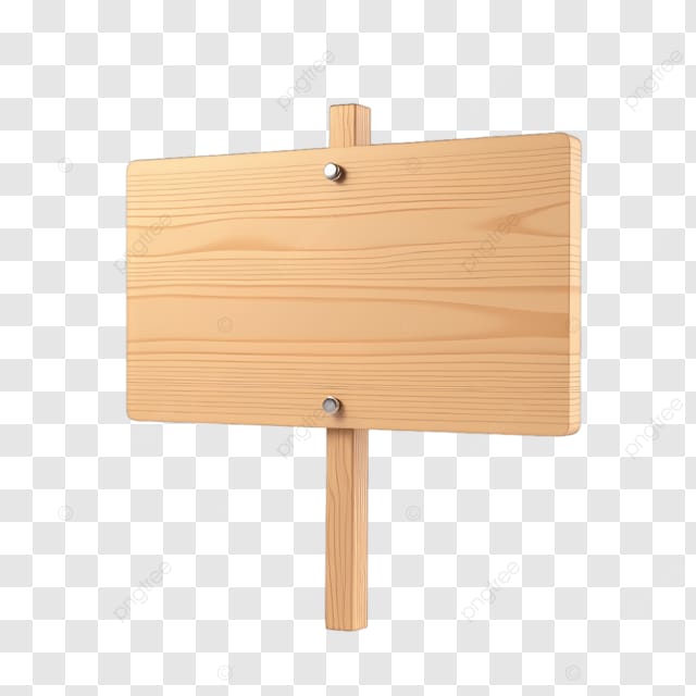 木头做的小牌子