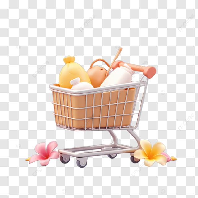 购物车中的物品包括沐浴露肥皂和洗发水