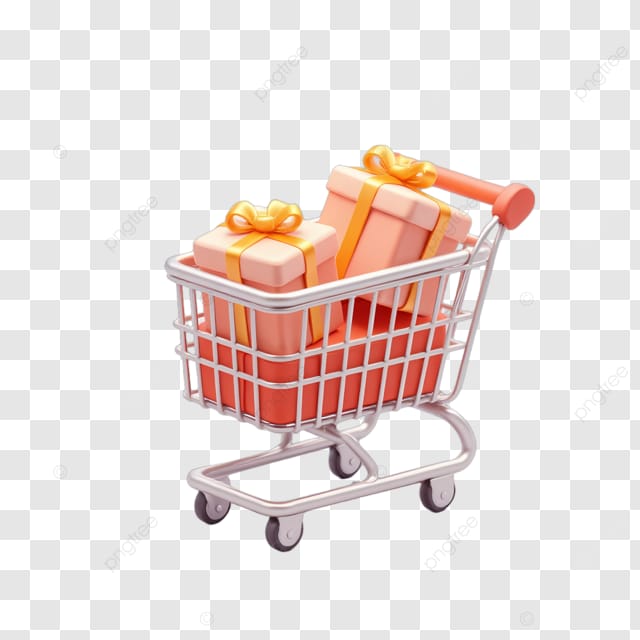满载礼物的购物车
