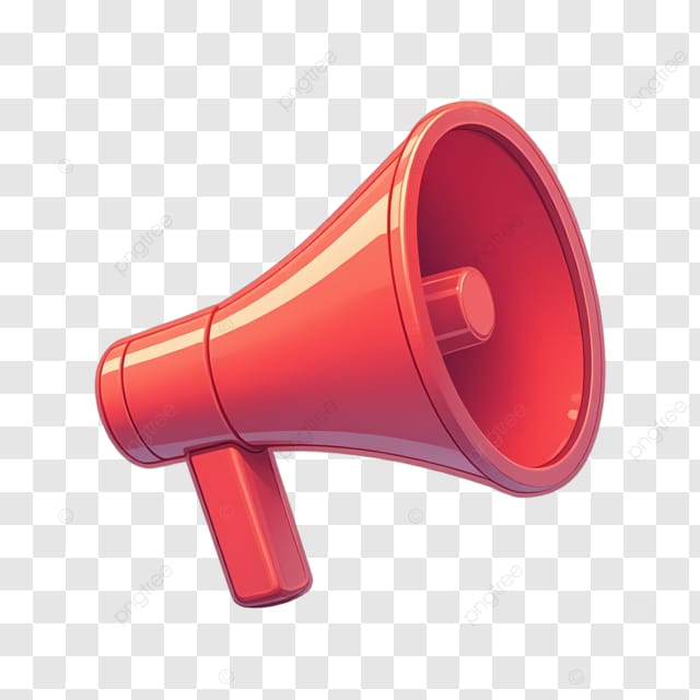 红色扩音器声音响亮