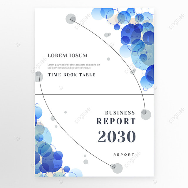 圆体抽象商务年终报告传单模板