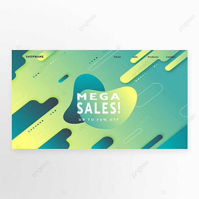 渐变销售落地页模板草绿